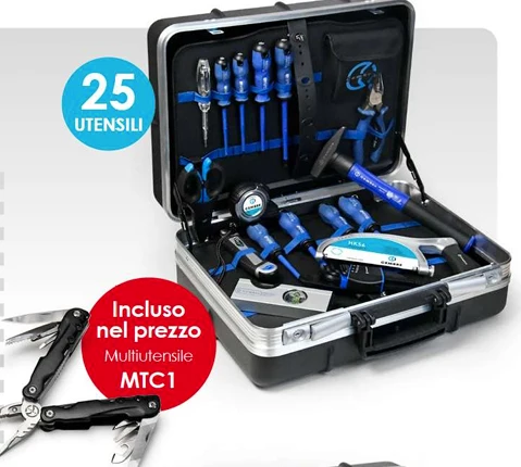 VALIGIA ABS ATTREZZATA CON UN ASSORTIMENTO DI 25 UTENSILI CEMBRE PROMO-GPT02/MTC