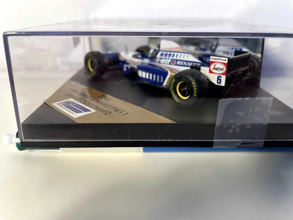 Williams Renault FW17 bleue et blanche numéro 6 (Formule 1) - boite carrée N°236 Compatible avec la plupart des modèles