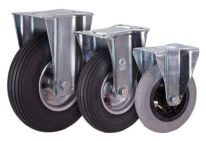 Roulette fixe VARIOfit à pneumatiques 150 x 30 mm grise sur jante en acier bpl-150.001 se procurer à bas prix