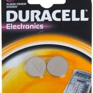 BLISTER 2 BATTERIE 3V BOTTONE LITIO CR2032 DURACELL DU22B2