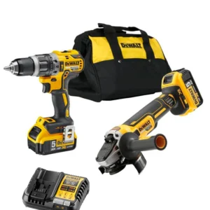 Coffret Dewalt DCK288P2 18V XR - Meuleuse + Perceuse + Sac + 2 Batteries LI-ION 5.0Ah - Compatibilité Directe