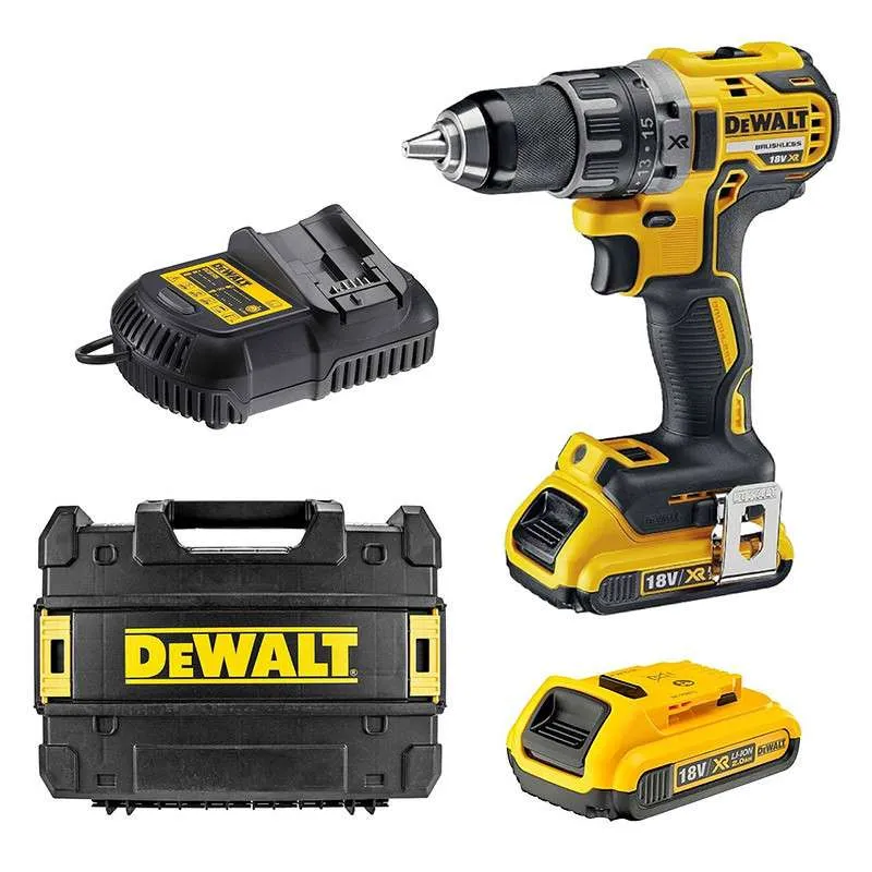 Perceuse-visseuse pratique 18V DEWALT DCD791D2-QW avec coffret et 2 batteries 2,0 Ah pour fourgons
