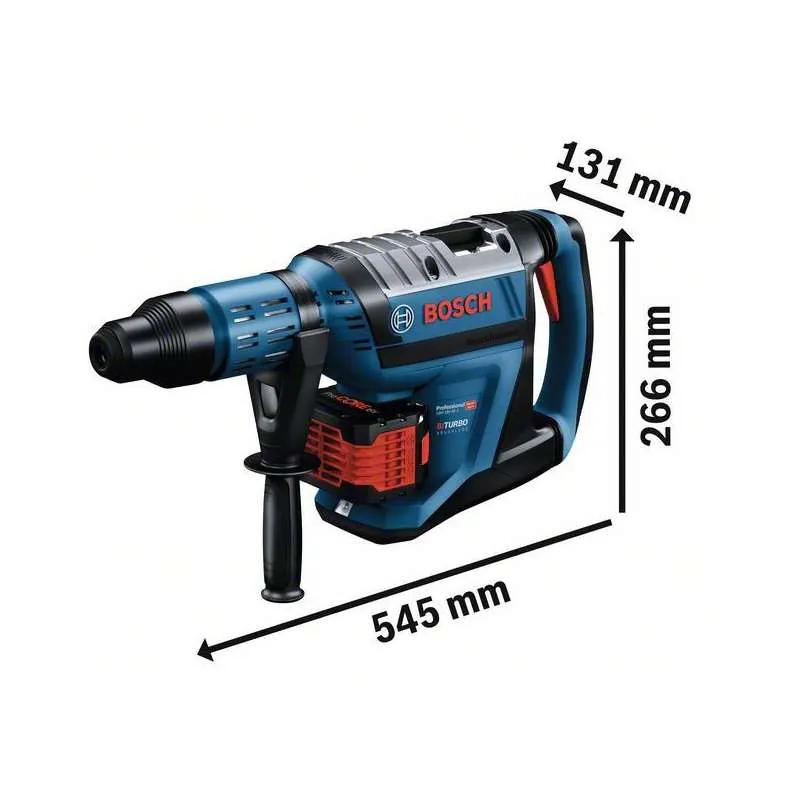 Perforateur sans-fil Bi turbo BOSCH 0611913002 - GBH 18V-45 C Qualifié SDS max + 2 batteries 2x12Ah