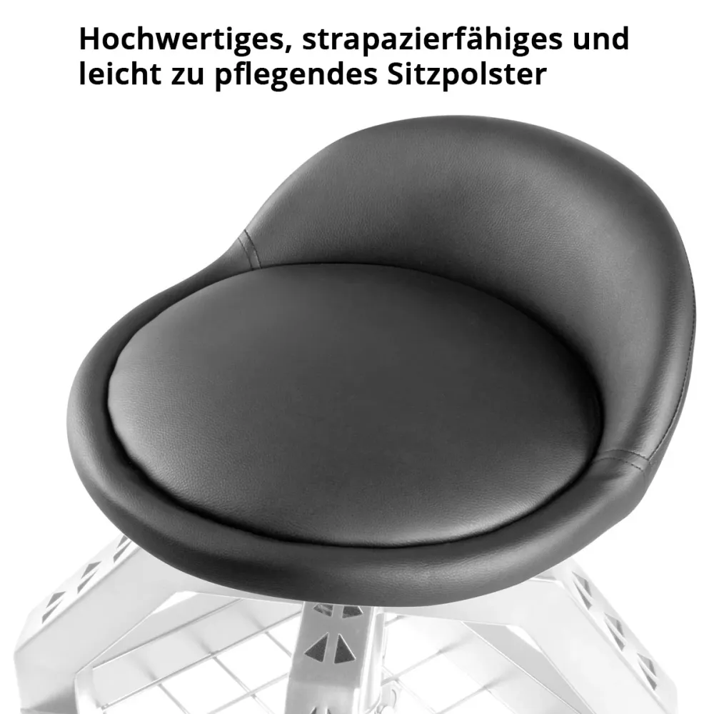 Rangement professionnel Tabouret d'atelier à hauteur d'acierworks à hauteur en acier VWH-300 ST avec élancé compartiment d...