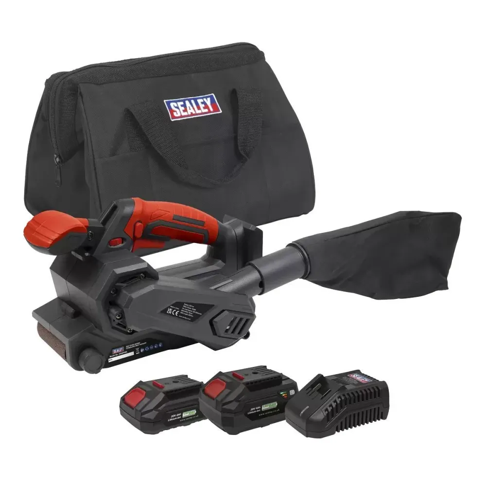 Sealey CP20VBSKIT 20V Portable Belt Sander Kit -2 Batteries