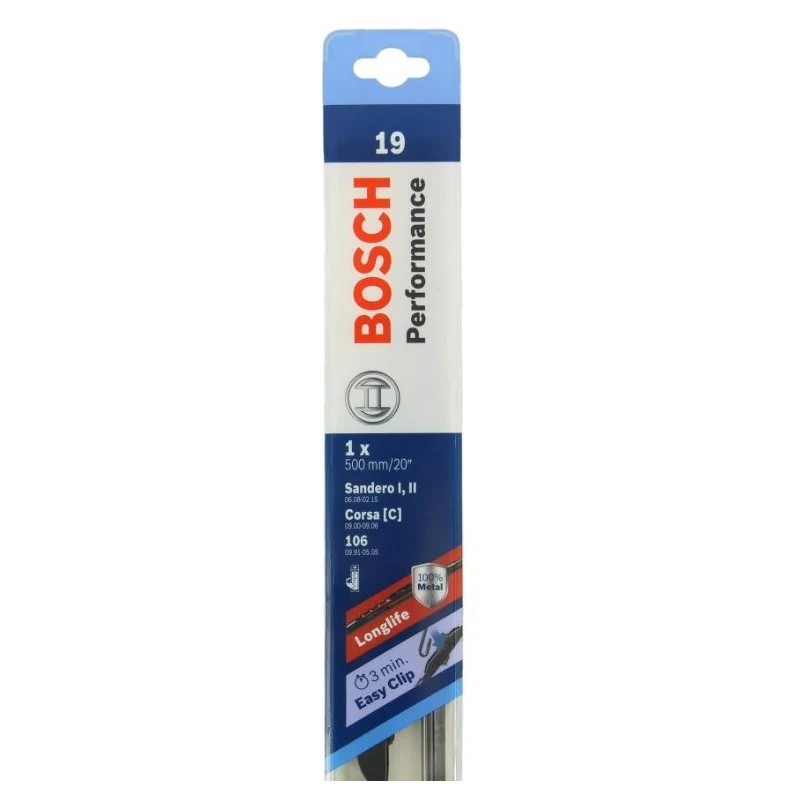Essuie-glace avant BOSCH 3397011011 Performance 500mm | Silicone |