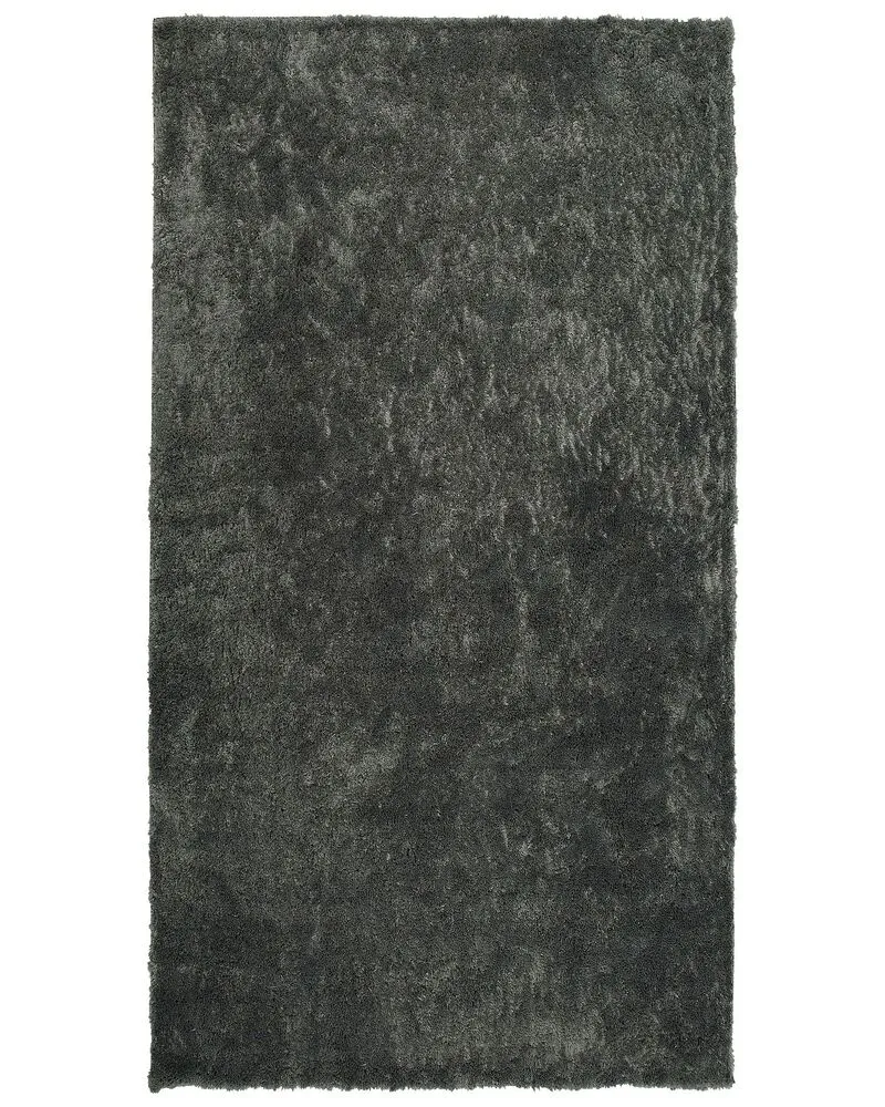 Vloerkleed tissu synthétique donkergrijs 80 x 150 cm EVREN