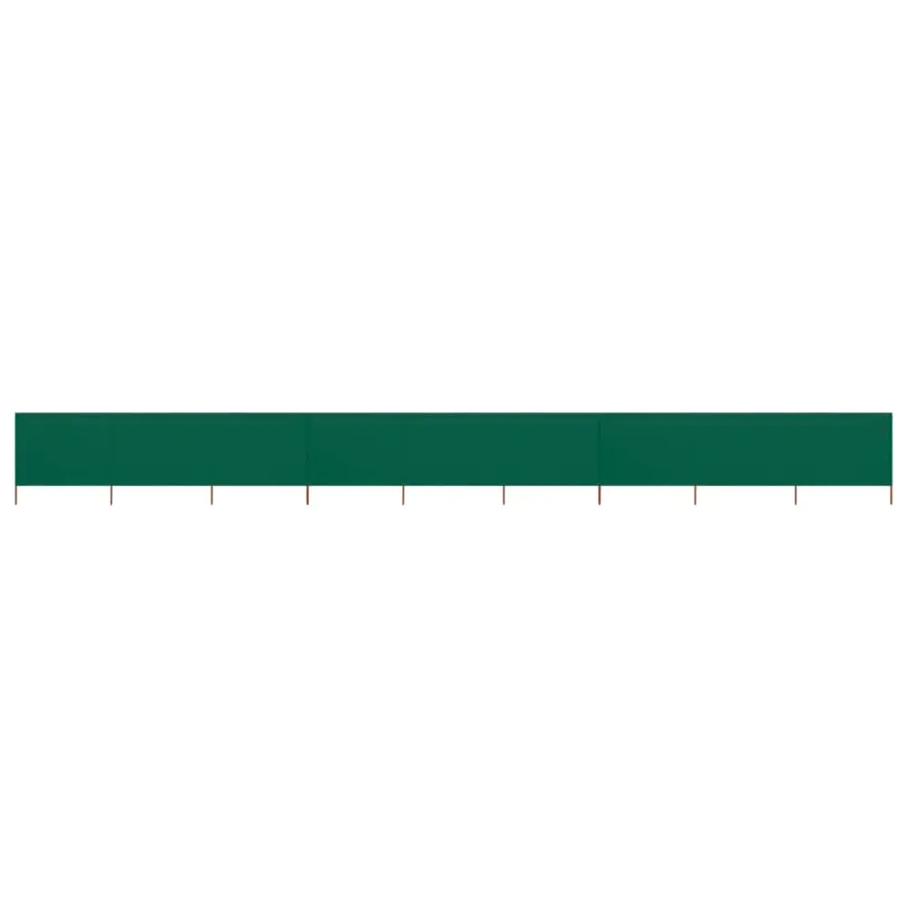 Brises-vue paravent 9 panneaux tissu 1200 x 160 cm vert 02_0008865