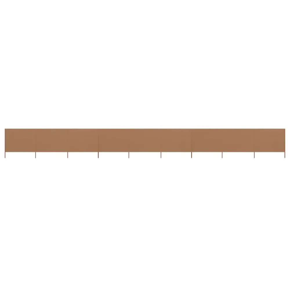 Brises-vue paravent 9 panneaux tissu 1200 x 160 cm taupe 02_0008864