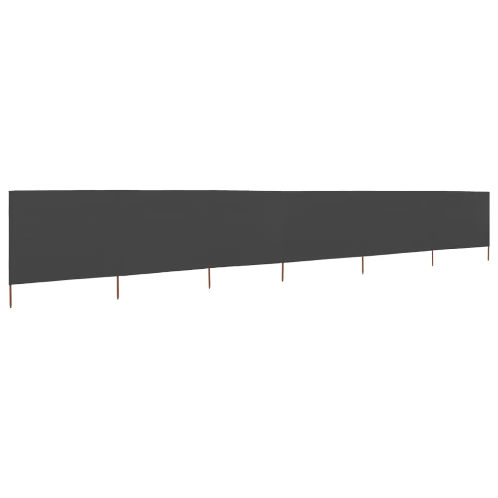 Brises-vue paravent 6 panneaux tissu 800 x 80 cm gris 02_0008850