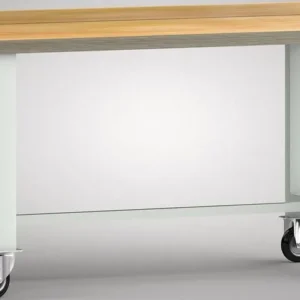 Etabli mobile KLW - 1500 x 700 x 845 mm L x l x H avec panneau en contreplaqué de hêtre 1500 x 700 x 45 mm avec panneau ar...