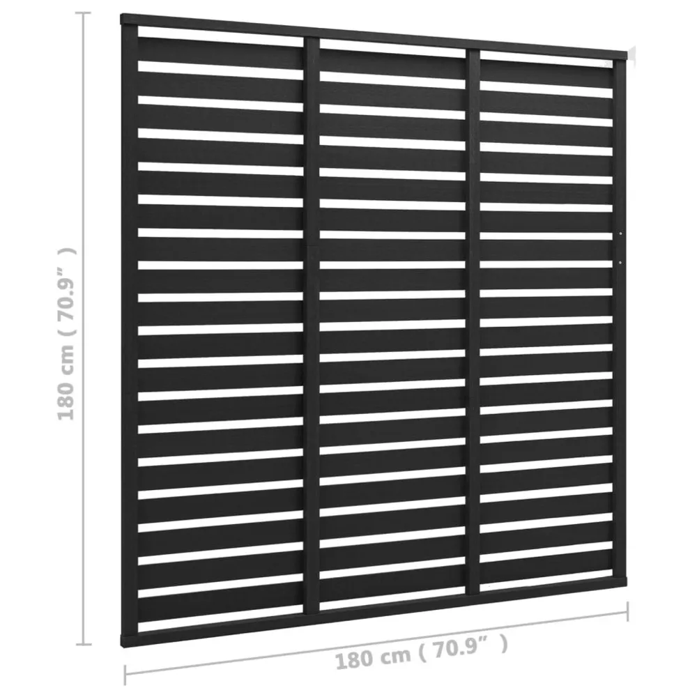 Panneau de clôture WPC 180x180 cm Noir