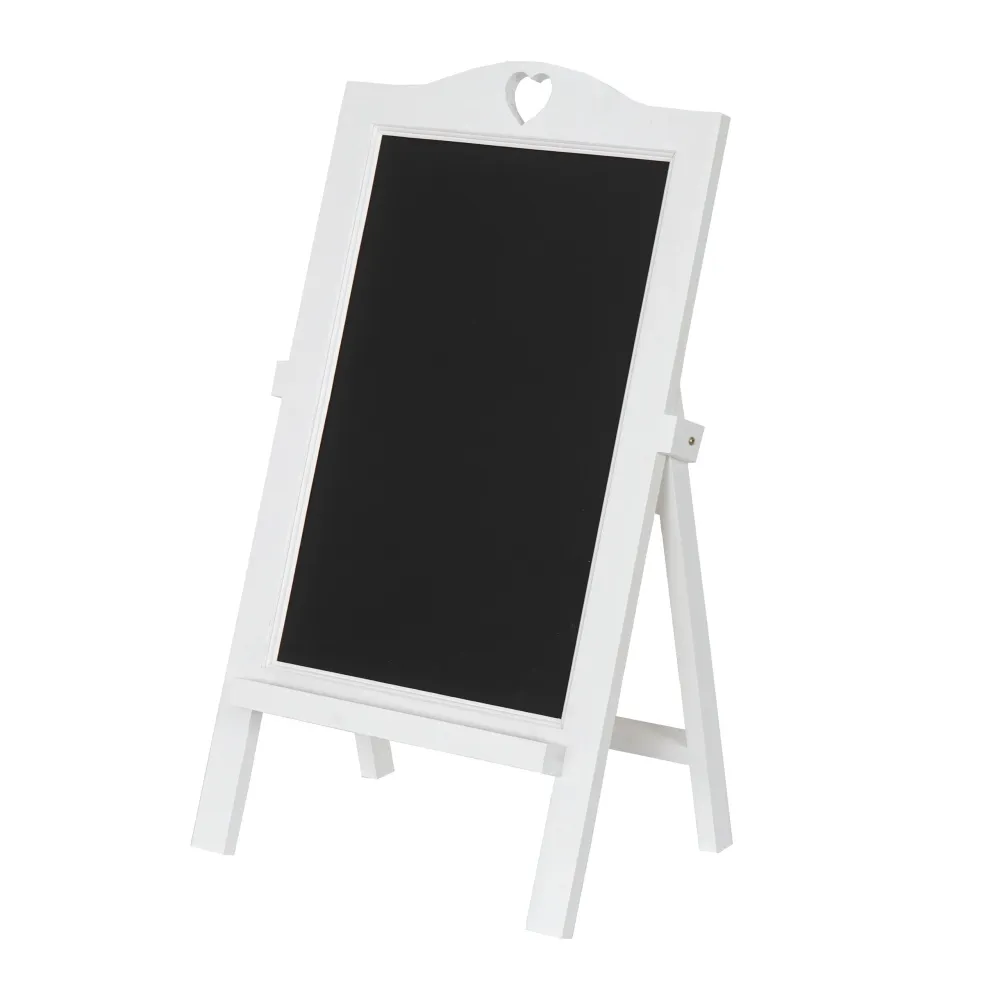 Panneau d'affichage publicitaire à craies pour intérieur ou extérieur 66x37x27cm aspect vieilli classique blanc 04_0004309