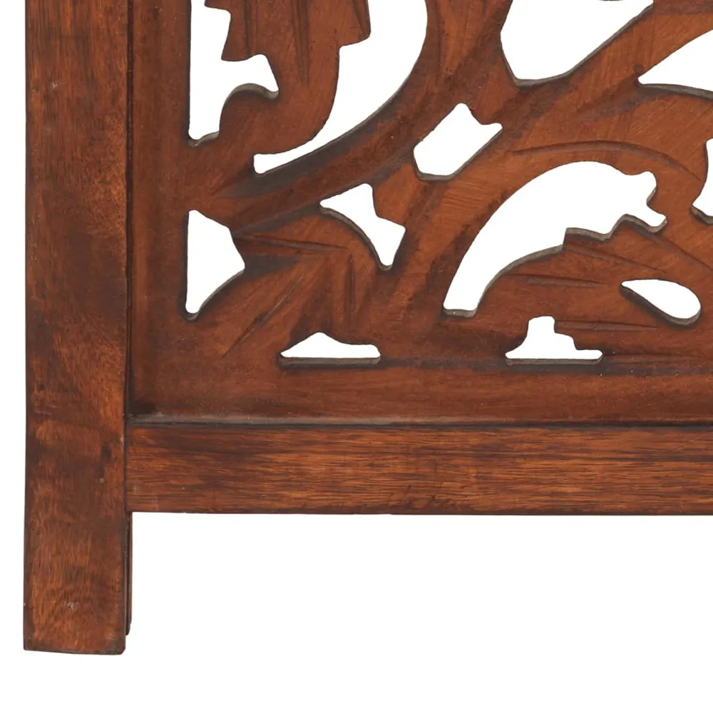 Paravent séparateur de pièce cloison 3 panneaux 120 x 165cm bois manguier marron DEC030774