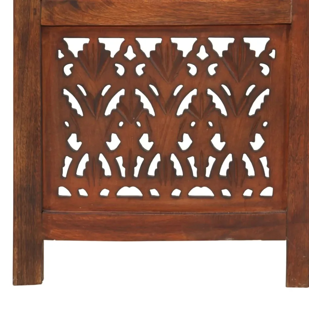 Paravent séparateur de pièce cloison 5 panneaux 200 x 165cm bois manguier DEC030976