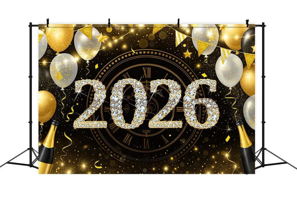 2026 Ballons de fond pour le Nouvel Compte à rebours de minuit Fond pour le Nouvel LXX510-8