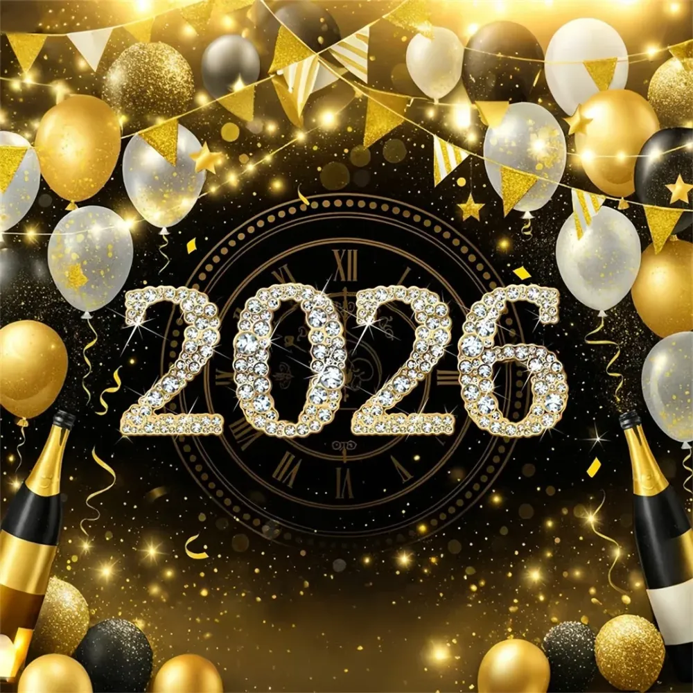 2026 Ballons de fond pour le Nouvel Compte à rebours de minuit Fond pour le Nouvel LXX510-8