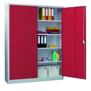 Armoire à portes battantes Pavoy 1950/600/1500 poignée rotative étagères galvanisées 31310-150-600-910512 se procurer à ba...