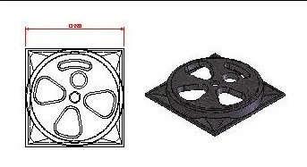 BARBAS - 301270 Schudrooster bak 220 x 220 - Base pour grille