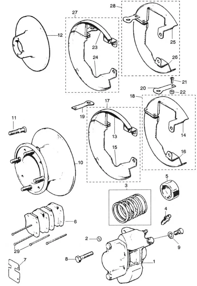 BRAKE DISC COVER R/H, UPPER
