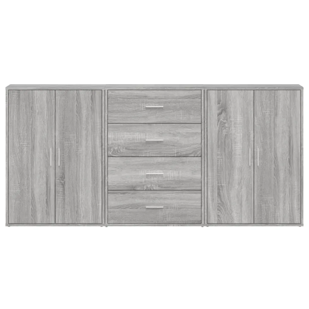 Buffet bahut commode armoire meuble de rangement organisateur cuisine salle de séjour salons 3 pcs sonoma 60 x 31 x 84 cm...