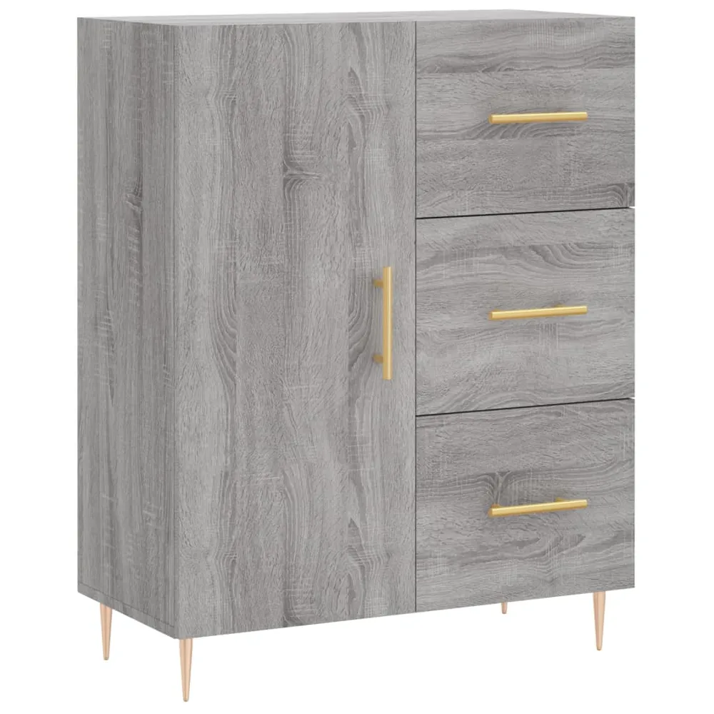 Buffet bahut commode armoire meuble de rangement organisateur cuisine salle de séjour salon sonoma 69,5 x 34 x 90 cm bois...