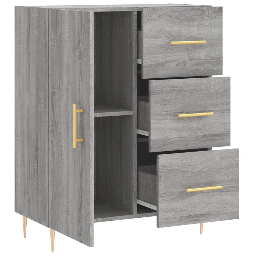 Buffet bahut commode armoire meuble de rangement organisateur cuisine salle de séjour salon sonoma 69,5 x 34 x 90 cm bois...