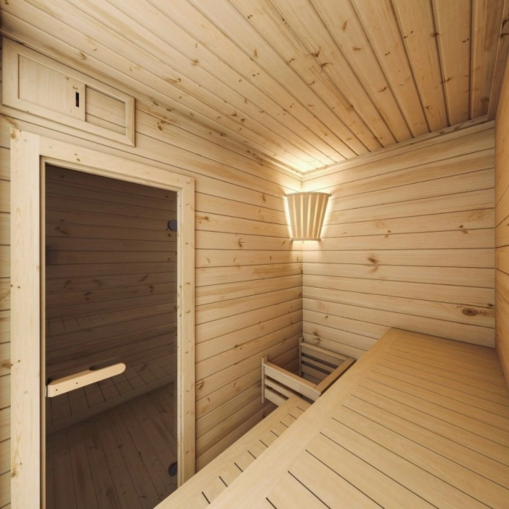 Cabine de sauna anthracite extérieur prymula 4 places 253,8x203,8 x h.259 cm