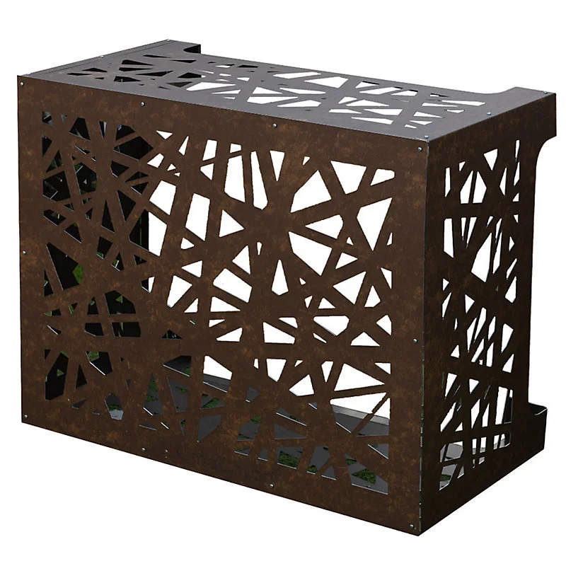 Cache climatiseur pour climatiseur ARTIST Marron bronzé Aluminium Corten L86 x P44 x H68 cm