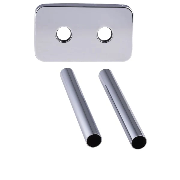 Cache Tube Carré + Plaque de Finition