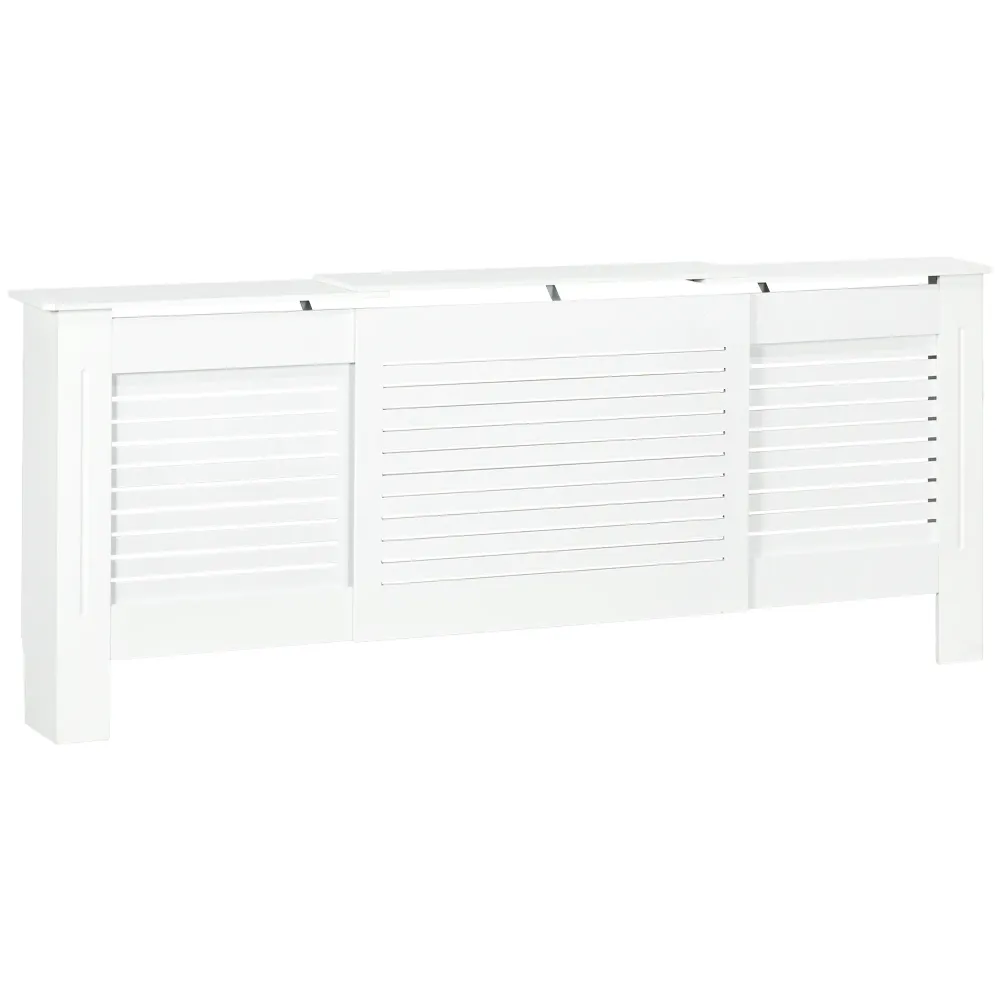 Cache-radiateur Design Contemporain Longueur Extensible 139-208,5 x 20,5 x 82,5 cm MDF Blanc