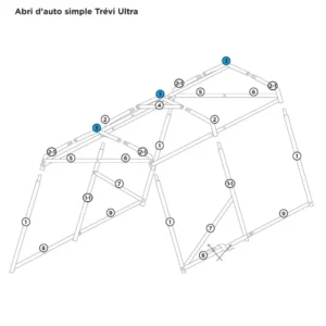# 3 Centre arche 52 3/4''