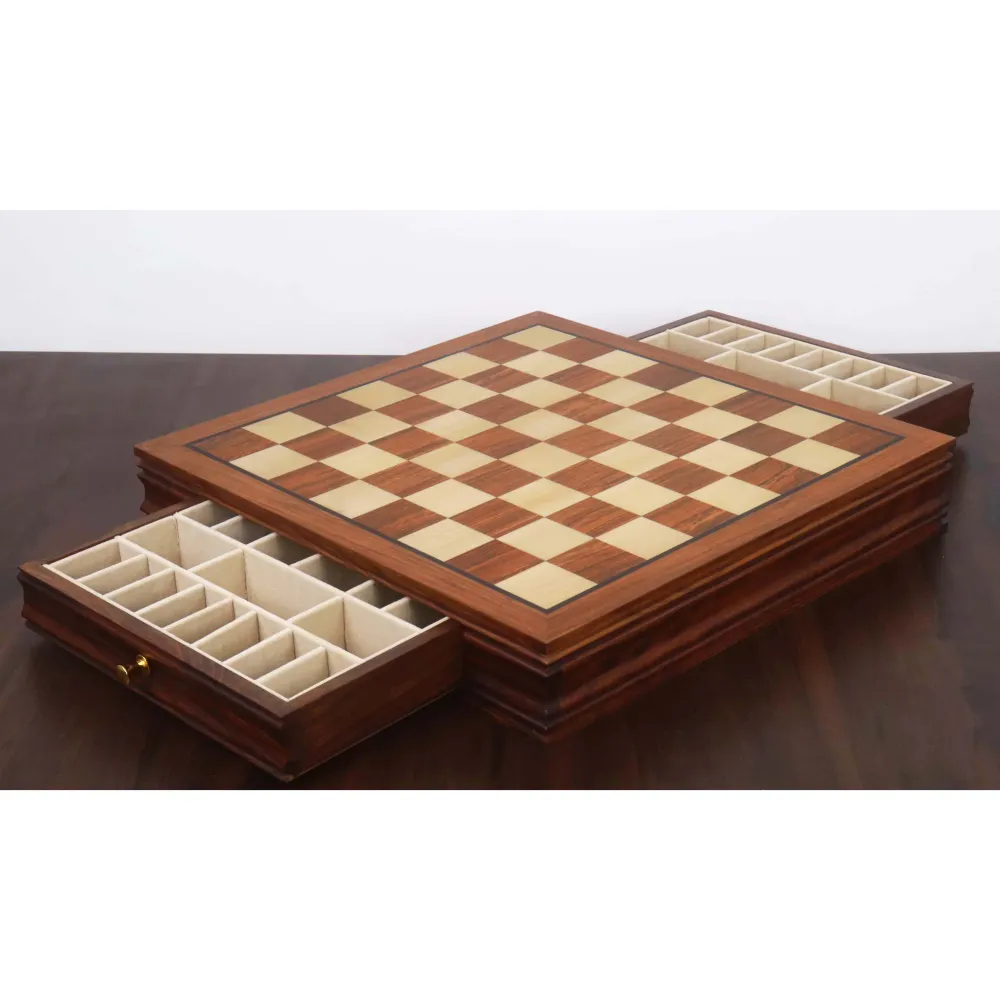 Combo 20” Legacy Golden Rosewood Chess Board 4.1" Staunton Chess Pieces