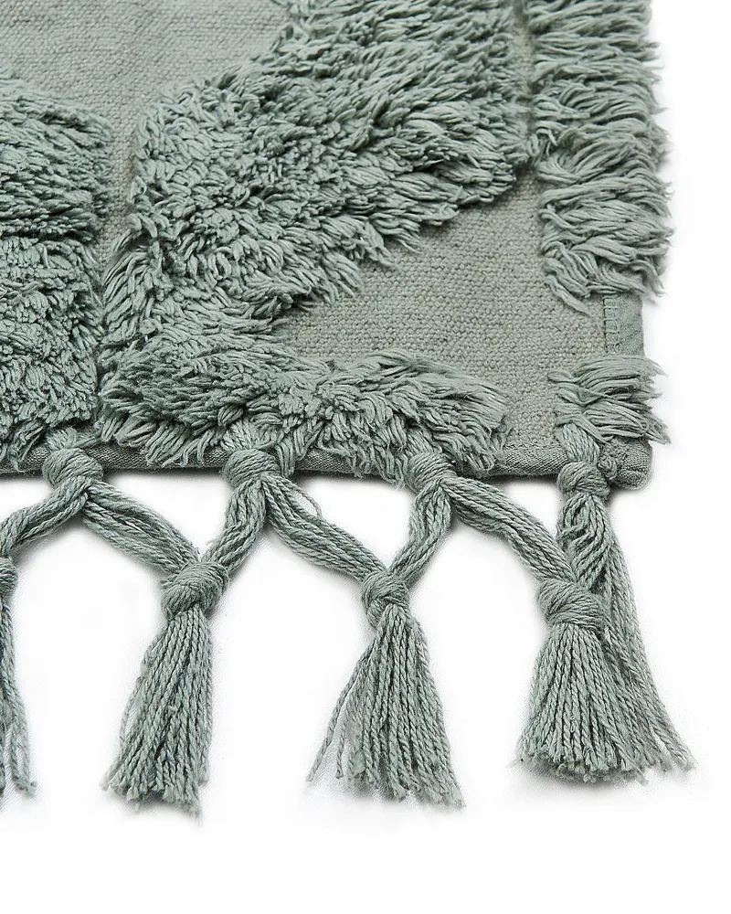 Cotton Area Rug 140 x 200 cm Vert jade KARS
