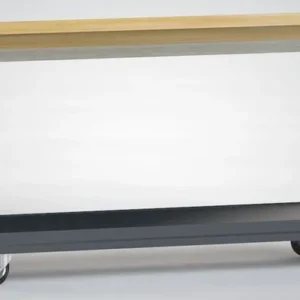 Etabli professionnel mobile KLW - 2000 x 700 x 871 mm L x l x H avec plan de travail multiplex en hêtre 2000 x 700 x 45 mm...