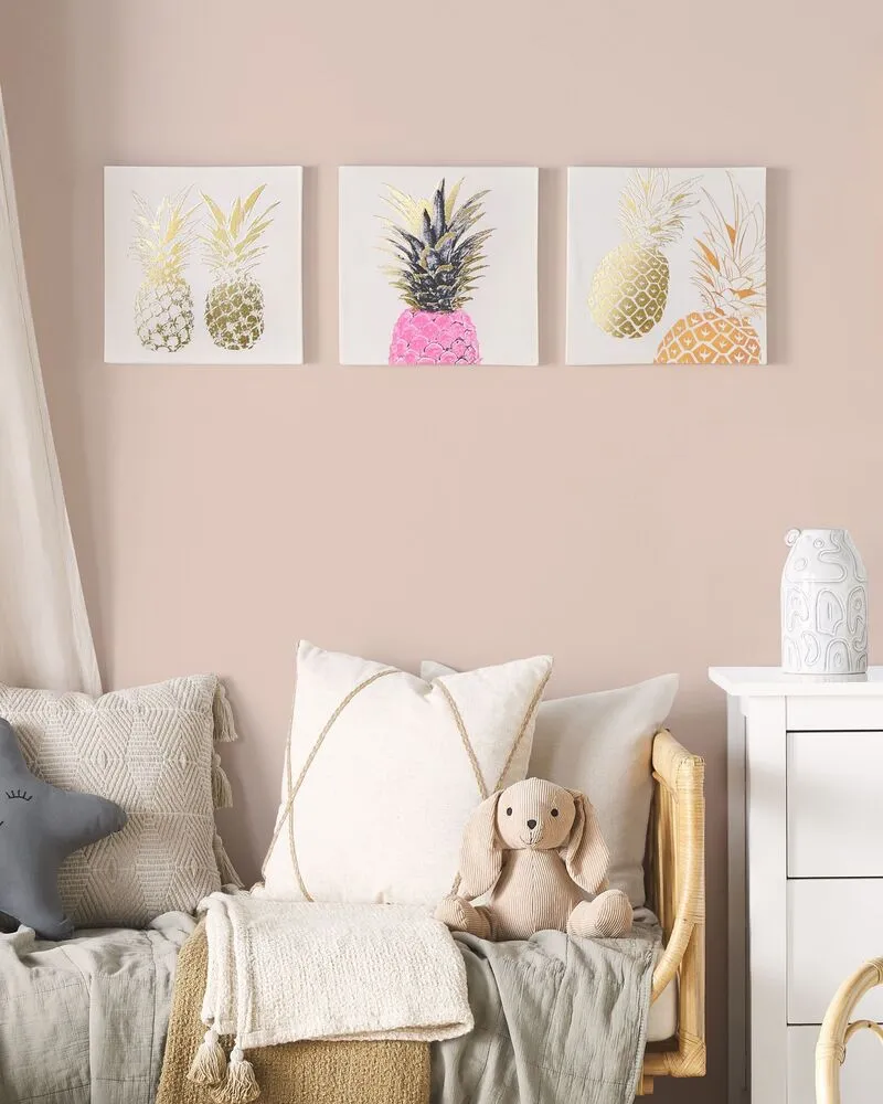 Imprimé sur toile APESIKA Carré Nature Doré