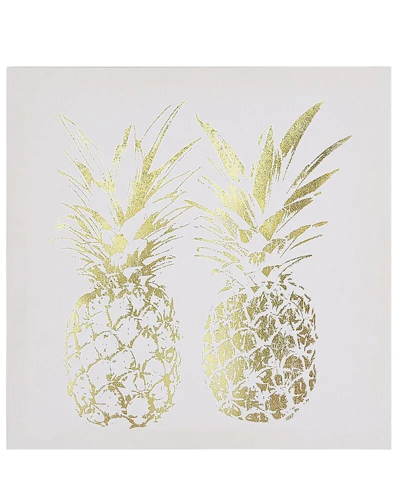 Imprimé sur toile APESIKA Carré Nature Doré