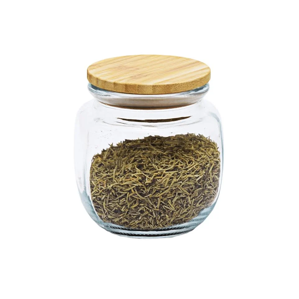 Kitchen Life 1.4Lt Round Cristal Canister Bamboo Lid Clear