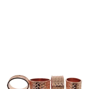 Kitchen Life Oval Napkin Holder Set 4 - Rose Dorure