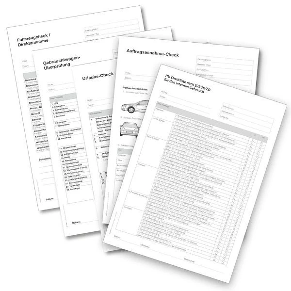 Liste de contrôle Eichner block HU selon §29 StVZO DIN A4 9036-00181 acquérir à bas prix