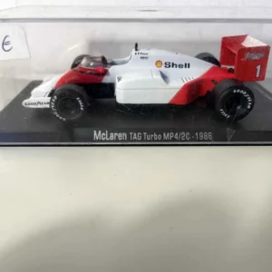 McLaren TAG Turbo MP4/2C orange et blanche numéro 1 de 1986 - Formule 1