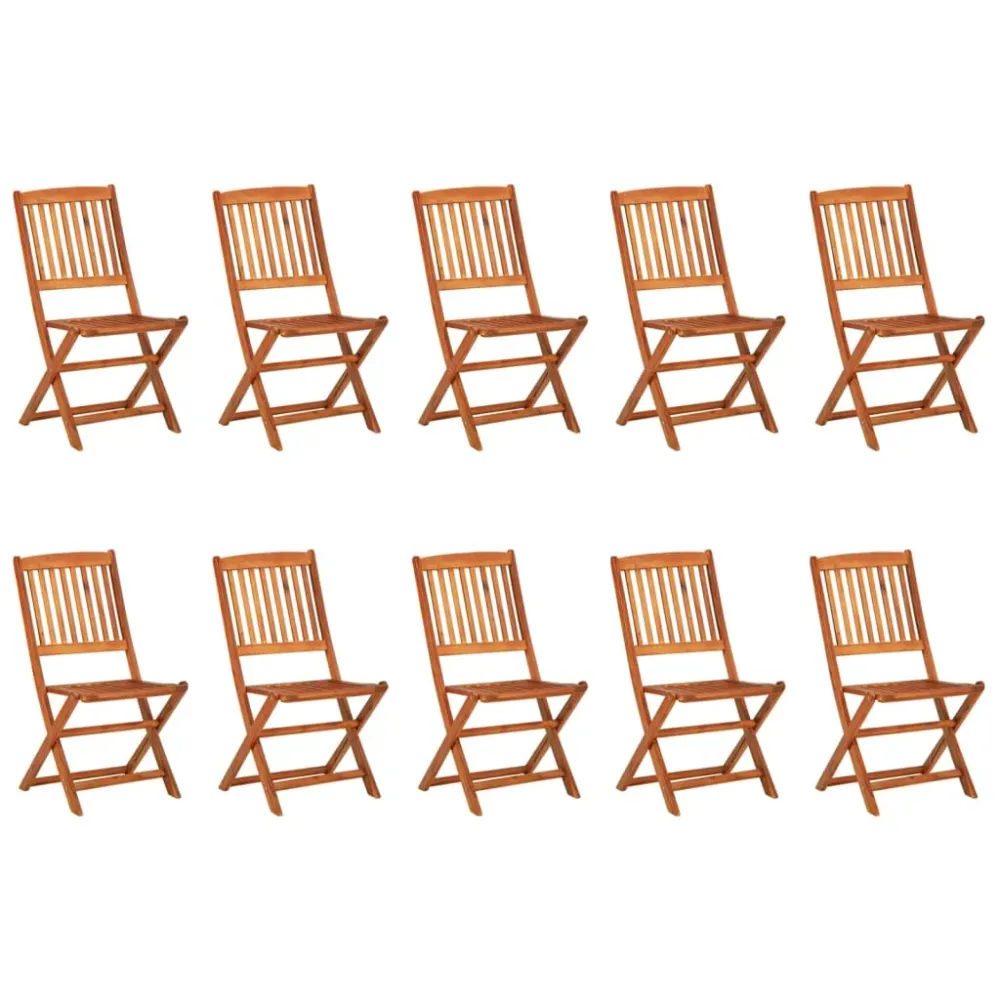 Mobilier à dîner de jardin 11 pièces bois d'acacia massif 02_0014736