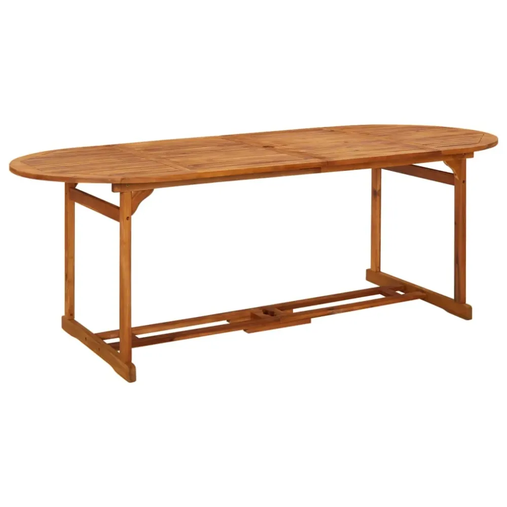 Mobilier à dîner de jardin 11 pièces bois d'acacia massif 02_0014736