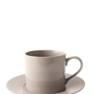 Omada Maxim Cappuccino Cup & Saucer 4 Piece - Light Grey