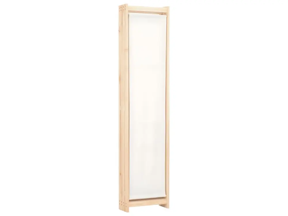Paravent séparateur de pièce cloison de séparation décoration meuble 4 panneaux crème 160x4 cm tissu 0802081