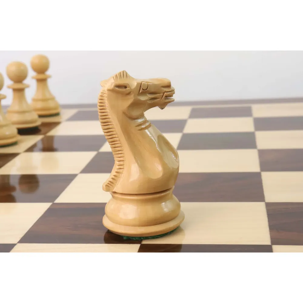 4.1" Pro Staunton Bois brut Chess Set- Chess Pieces Only - Weighted Rosewood - Warehouse Clearance - Europe Shipping Only