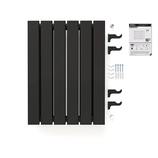 Radiateur horizontal jumeau noir NYTIA