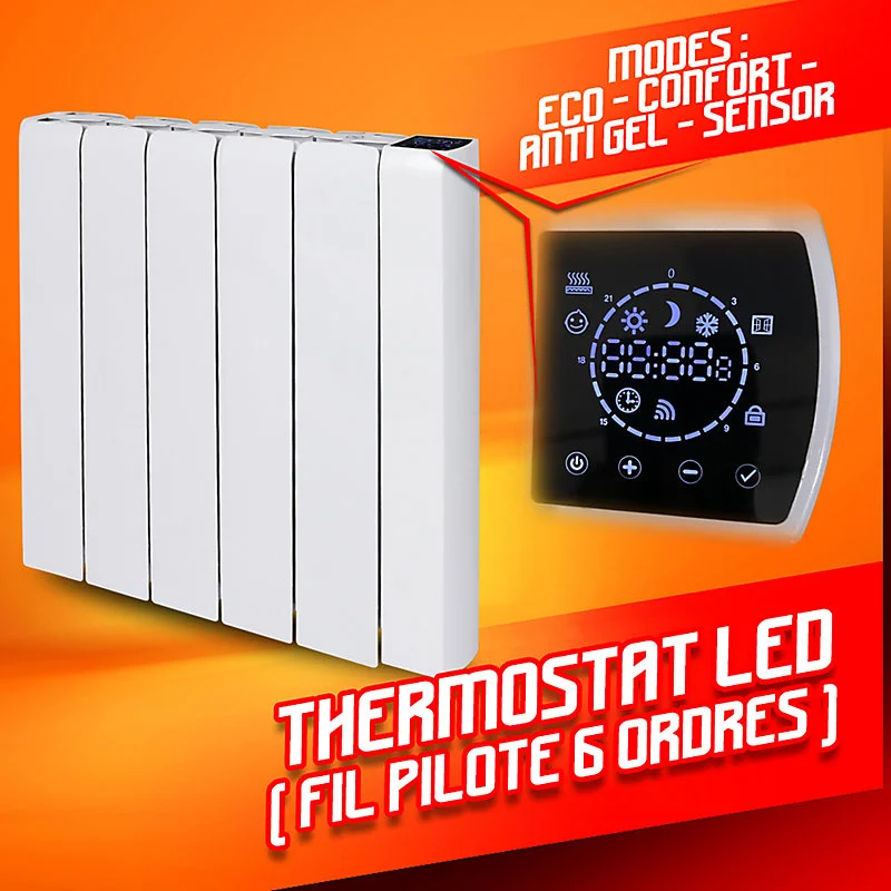 Radiateur inertie céramique 1500 W - Tiède Tech