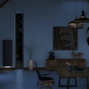 Radiateur électrique jumeau coeur de chauffe lumineux Sauter Hekla anthracite 1500W vertical