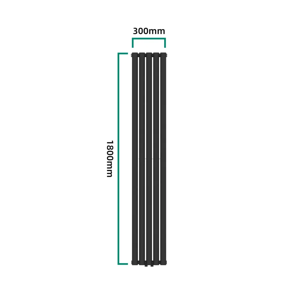 Radiateur à panneaux design duo 1122 watts acier 180 x 30 x 8 cm noir 03_0010476